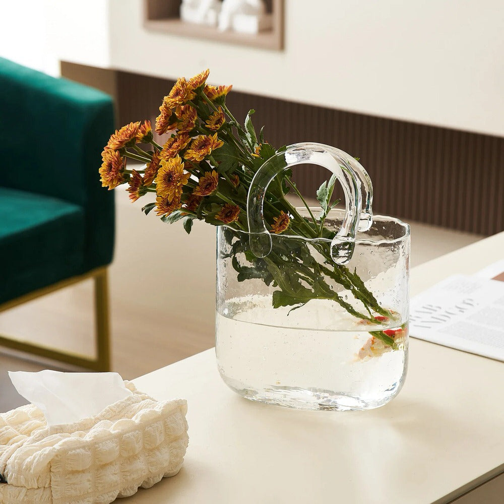 Shopping Bag Glass Vase — Decorative Vase for Considered Styling — Lifestyle 4