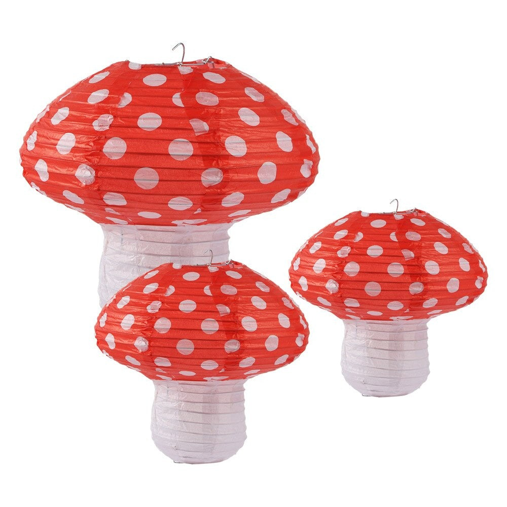 Fairy Mushroom Hanging Decor — Warm LED Mood Lighting for Bedside — Front view