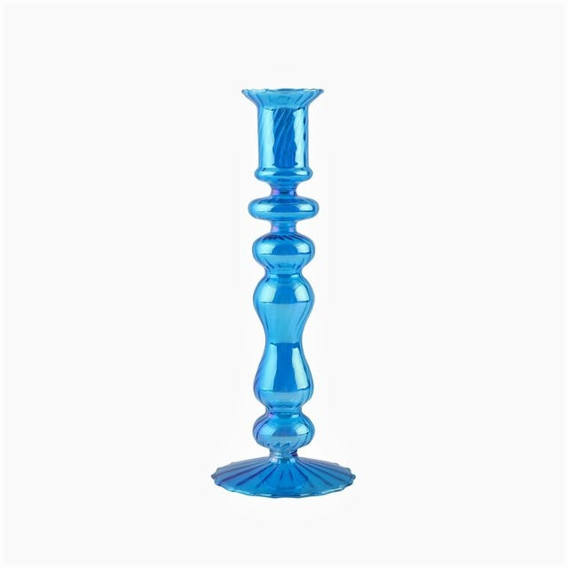 Sky Blue Glass Candle Holder — Decorative Vase for Considered Styling — Lifestyle 5