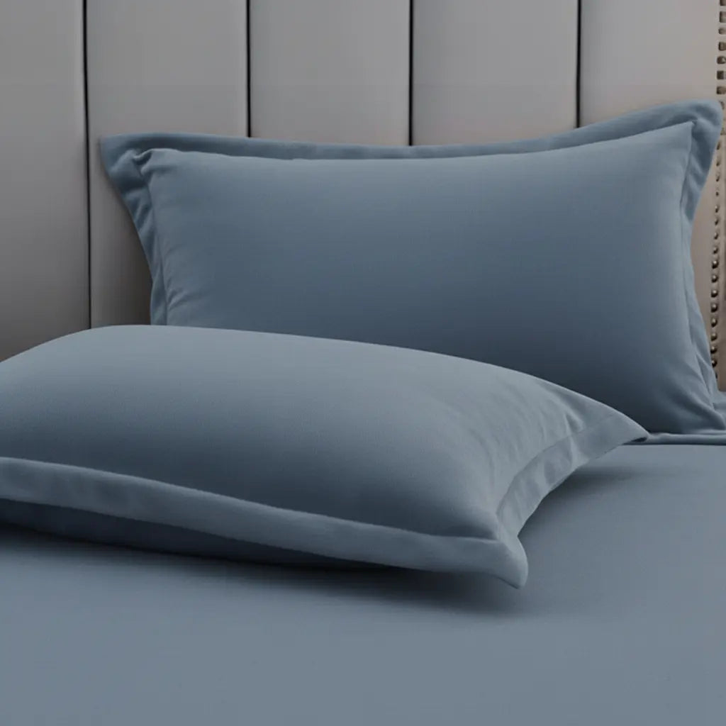 Coral Fleece Pillowcases for Winter Comfort - Set of 2, Available in Green, Gray, Blue, Pink, 48x74cm Size — Lifestyle 7