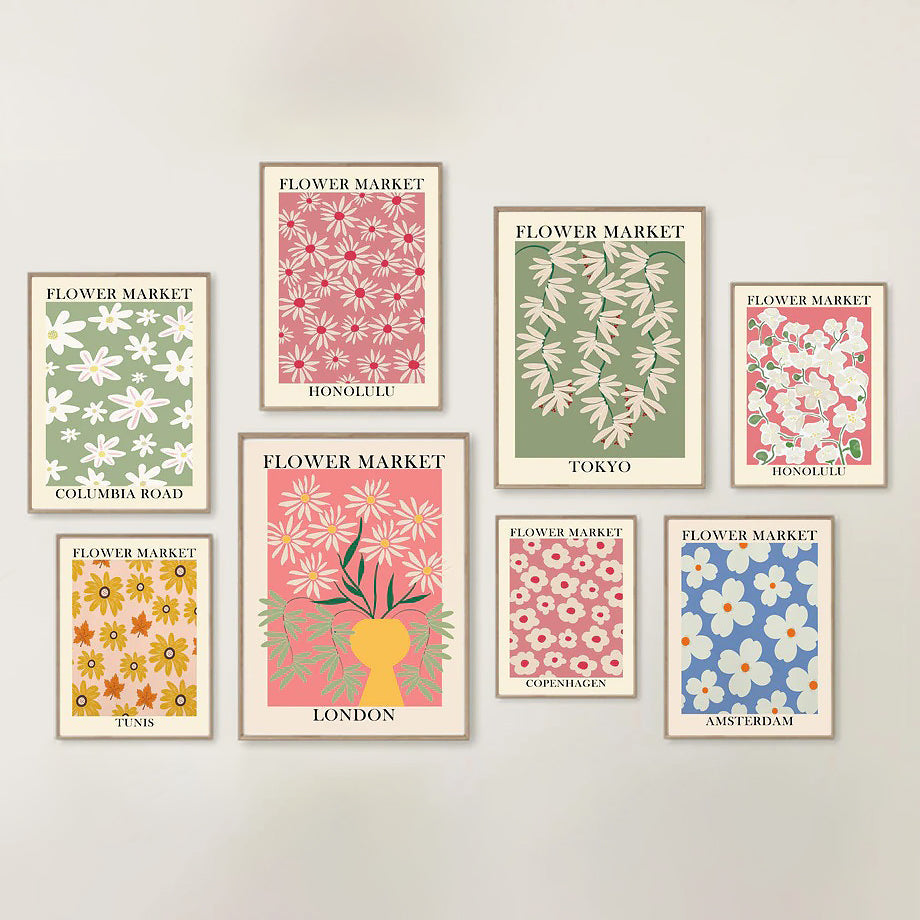 Flower Market Canvas Posters — Considered Home Styling — Front view