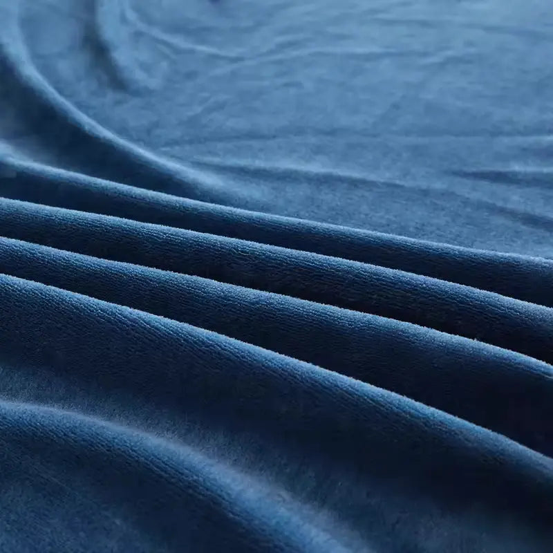 Flannel Fleece Sheet Set with 2 Pillowcases in Blue, Dark Gray, Dark Green, Light Grey – Multiple Sizes Available — Lifestyle