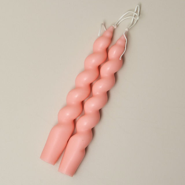 Spiral Twisted Pastel Candles (2 Pack) — Considered Home Styling — Lifestyle 7