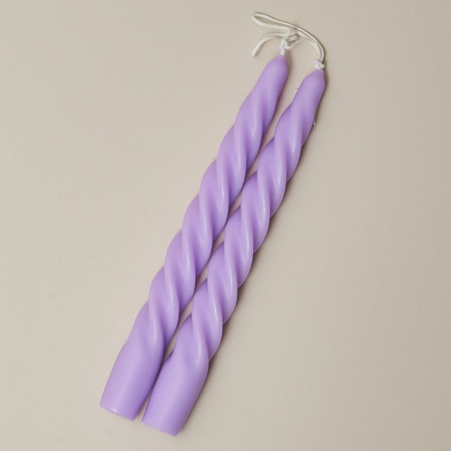 Spiral Twisted Pastel Candles (2 Pack) — Considered Home Styling — Lifestyle 6