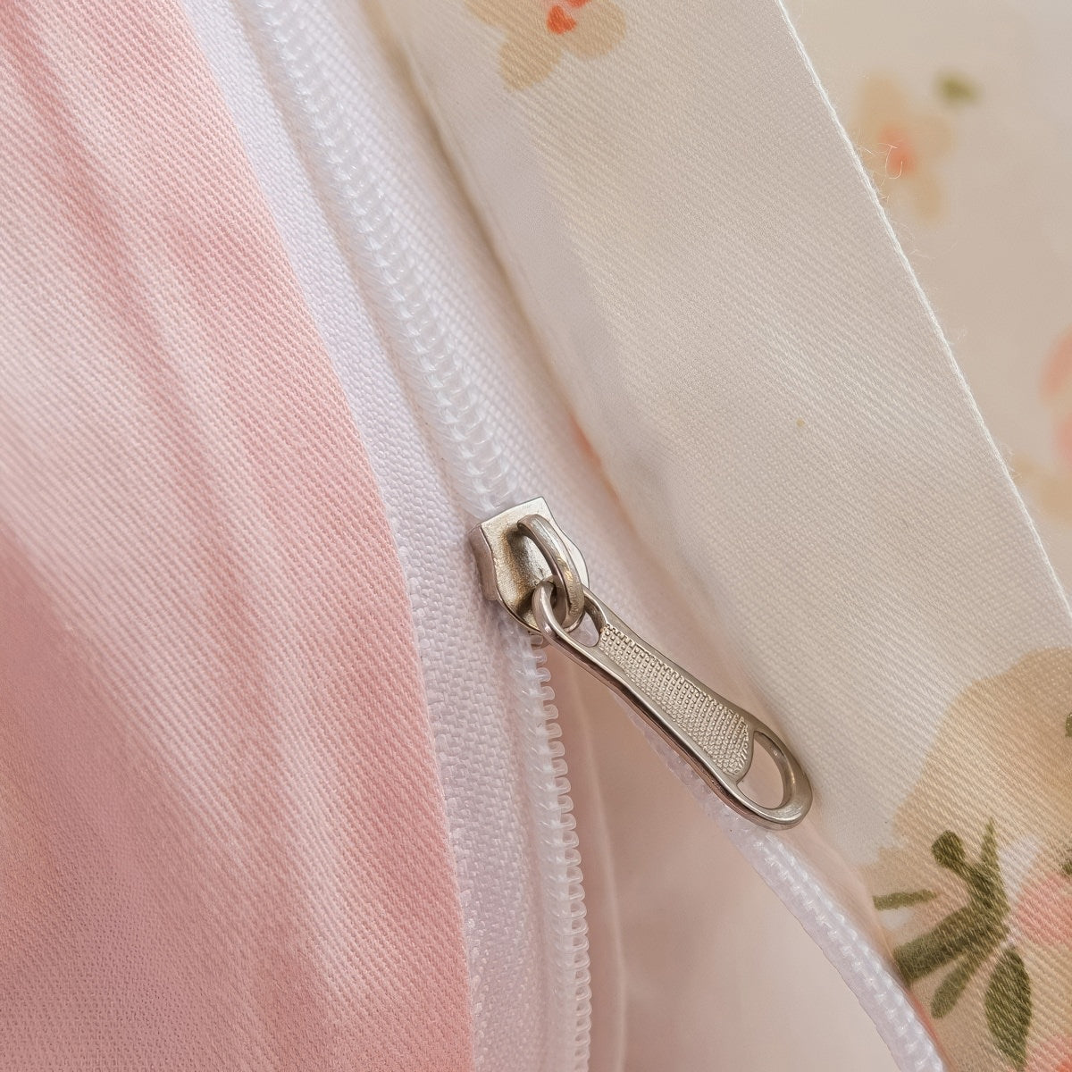 Spring Roses Pale Pink Bedding Set — Soft-Touch Cotton Duvet & Pillowcases — Lifestyle 6