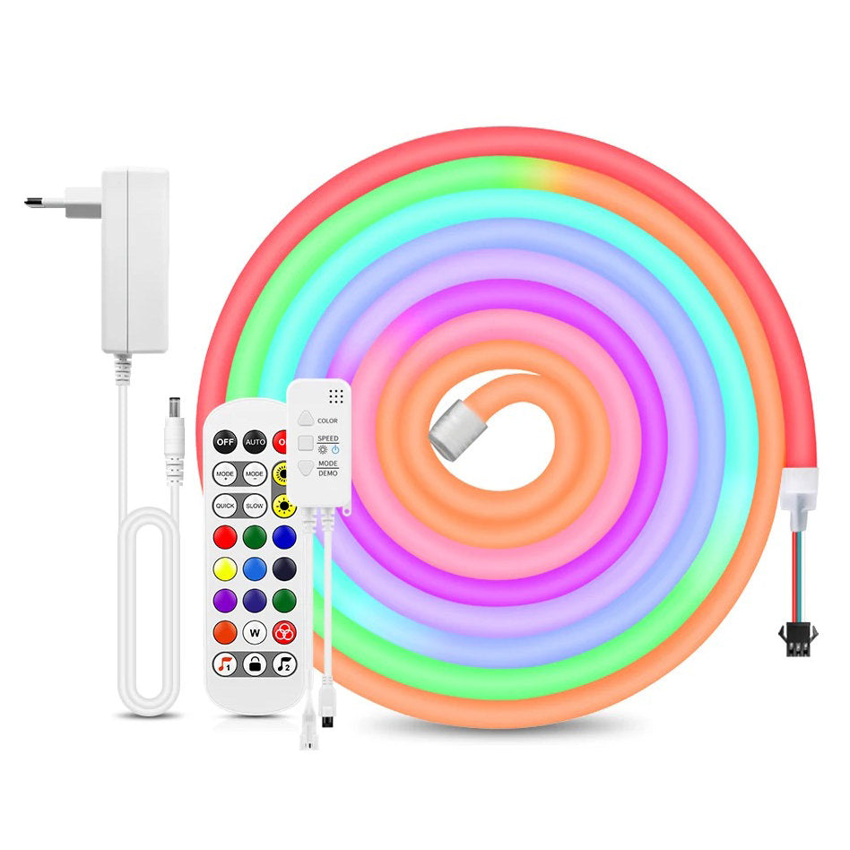 Squiggle Neon Rope LED Lights — Warm LED Mood Lighting for Bedside — Front view