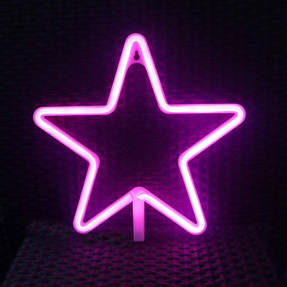 Star Neon Sign — Warm LED Mood Lighting for Bedside — Lifestyle 1