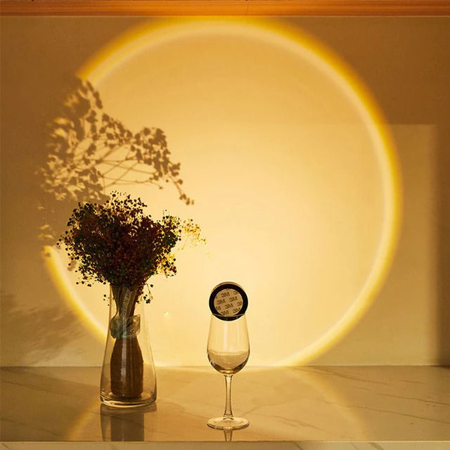 Sticky Spot Sunset Projector Light — Warm LED Mood Lighting for Bedside — Lifestyle 3