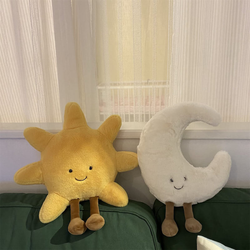 Sun & Moon Plush Cushions — Soft Boho Throw Pillows for Bedroom Styling — Lifestyle 6