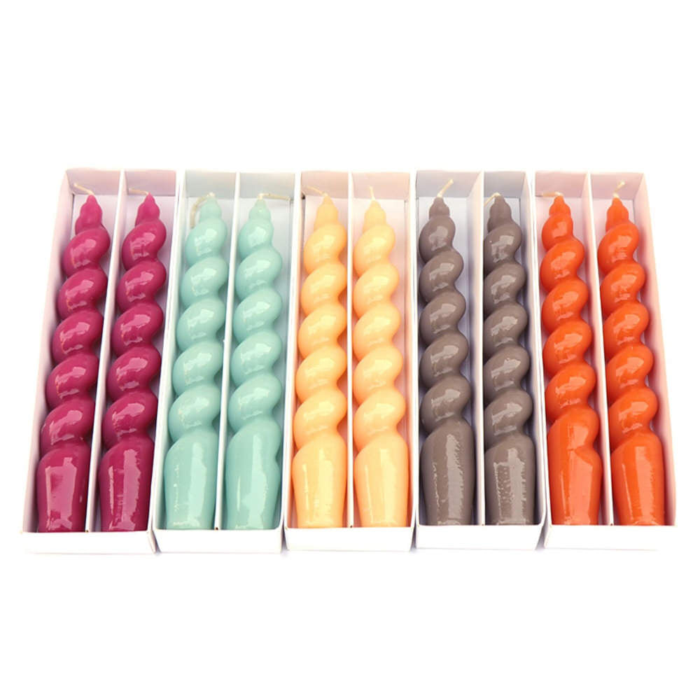 Swirled Glossy Candle (2 Pack) — Considered Home Styling — Detail