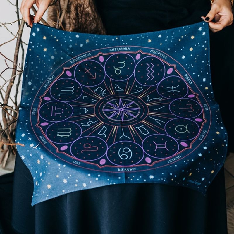 Tarot Wheel of Zodiac Altar Cloth — Considered Home Styling — Lifestyle 3