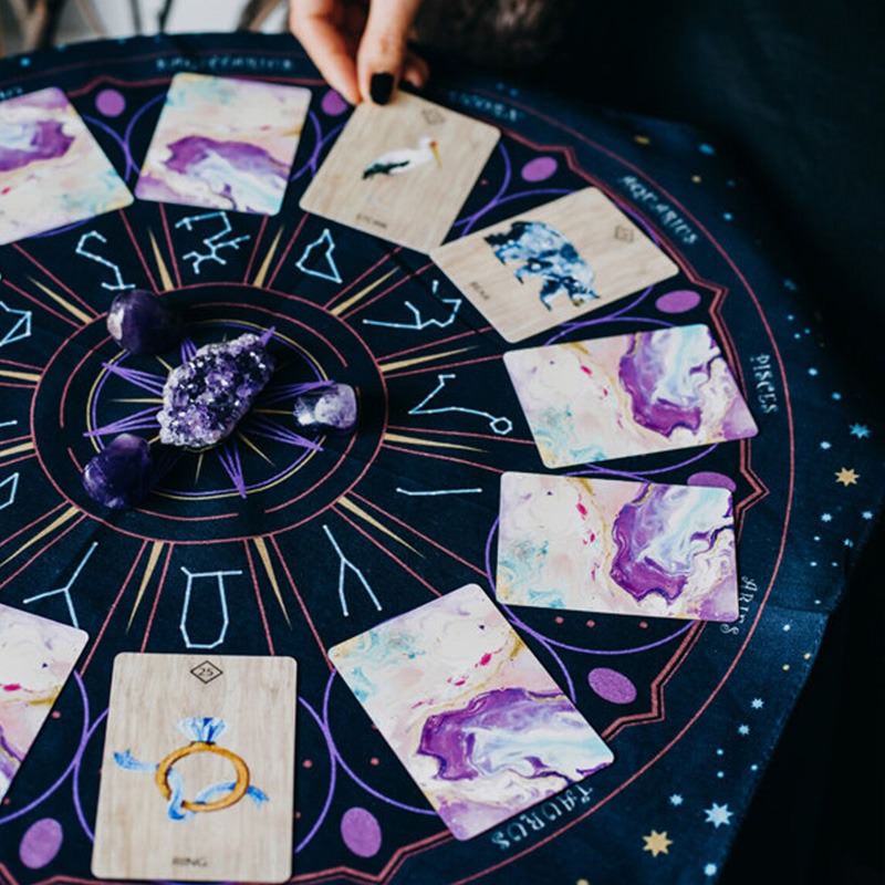Tarot Wheel of Zodiac Altar Cloth — Considered Home Styling — Lifestyle 4