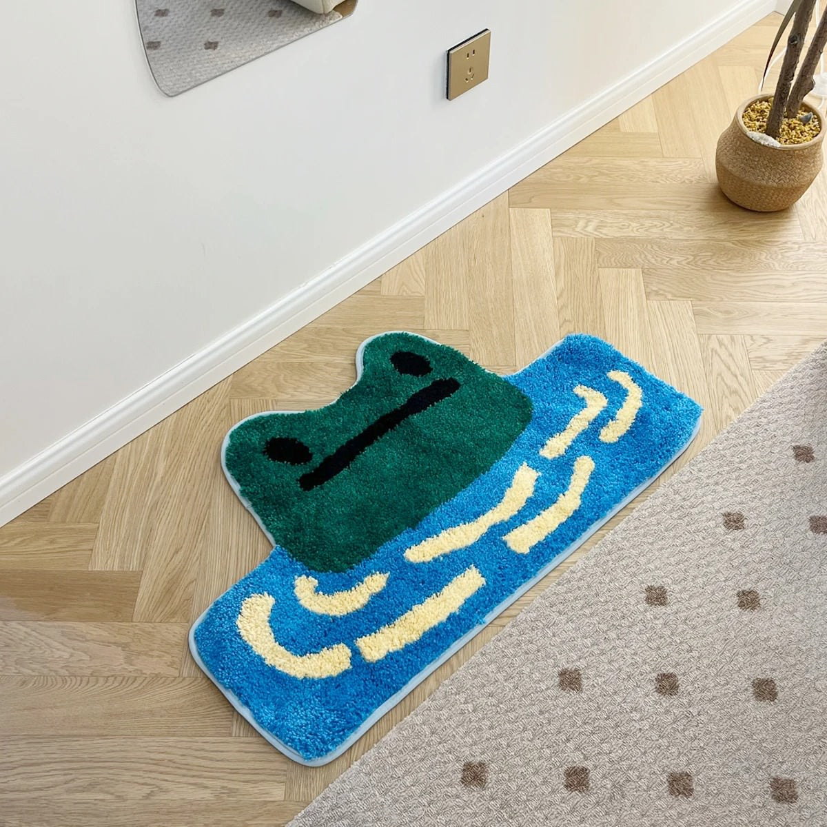 Frog in a Pond Tufted Rug — Soft Accent Rug for Bedroom Layering — Lifestyle 2