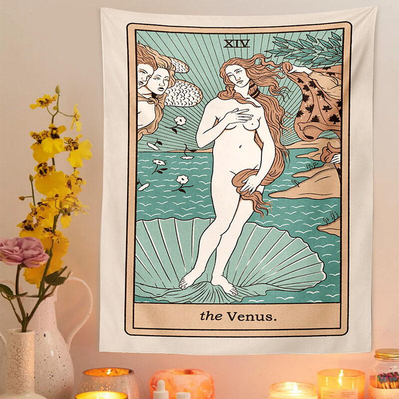 The Venus Tarot Card Tapestry — Considered Home Styling — Lifestyle 1
