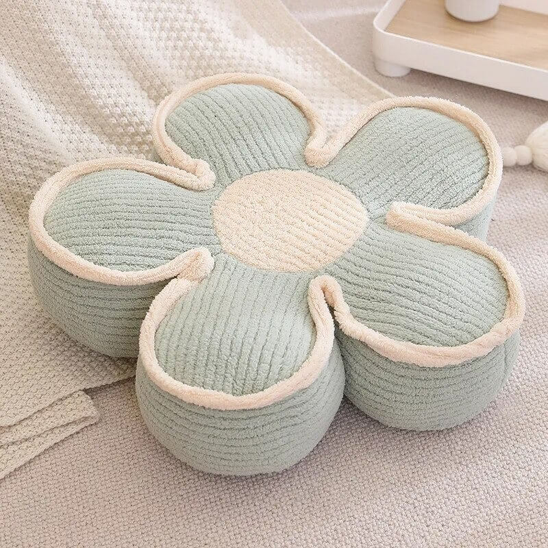 Pastel Plush Flower Throw Pillow — Lifestyle 5