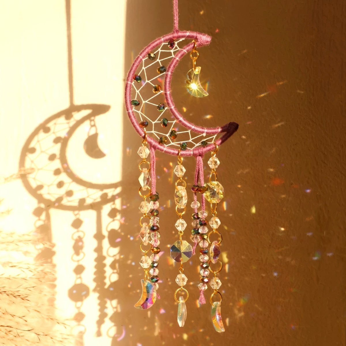 Crescent Moon Beaded Suncatcher — Considered Home Styling — Lifestyle 3