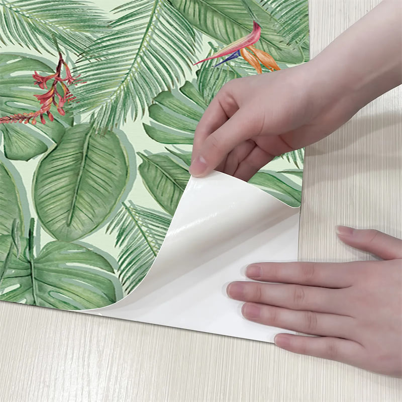 Tropical Leaves Pattern Removable Wallpaper — Considered Home Styling — Lifestyle 3