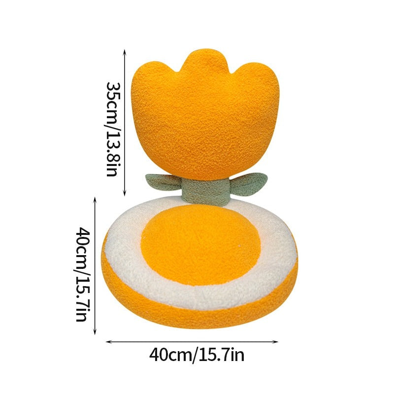 Terry Flowers Plush Seat Cushion — Lifestyle 2