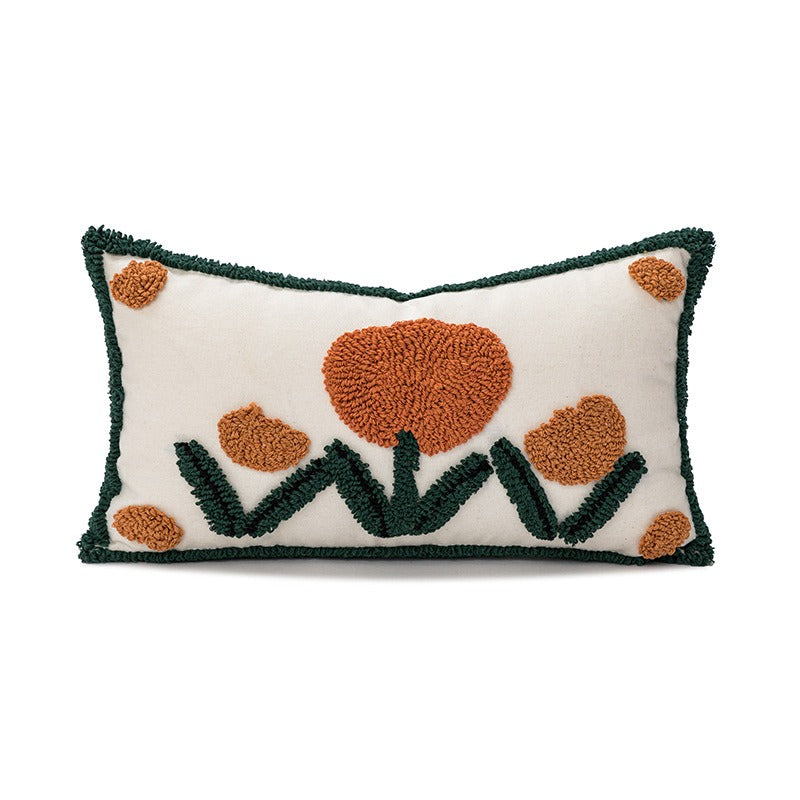 Tulip Tufted Cushion Cover — Soft Textured Pillow for Bedroom Layering — Lifestyle 3