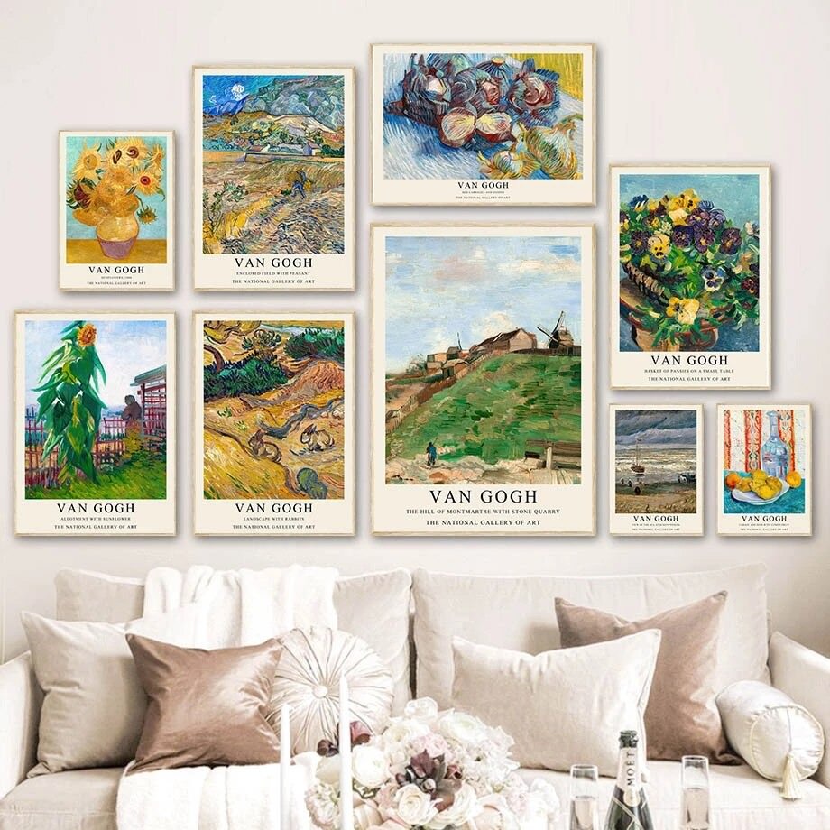 Van Gogh Art Gallery Wall Canvas Posters — Considered Home Styling — Detail