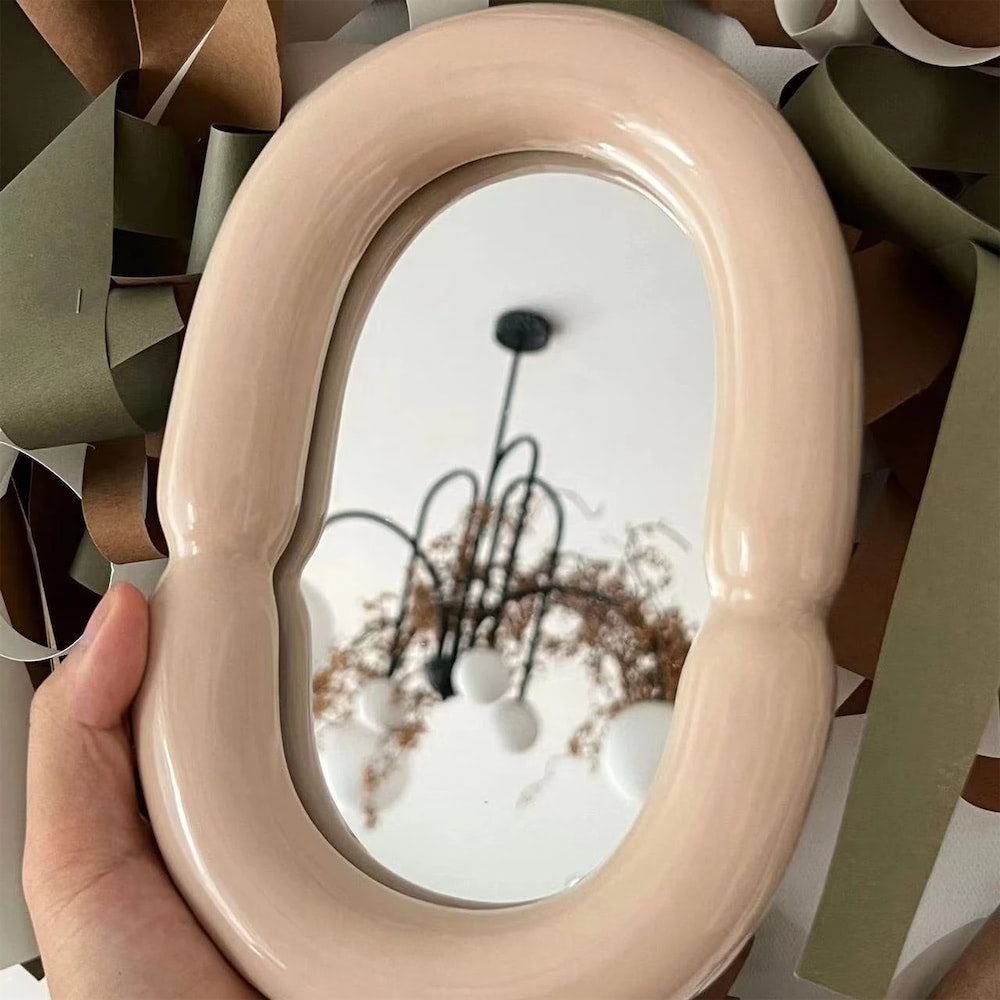 Vanilla Girl Ceramic Makeup Mirror — Considered Home Styling — Lifestyle 4