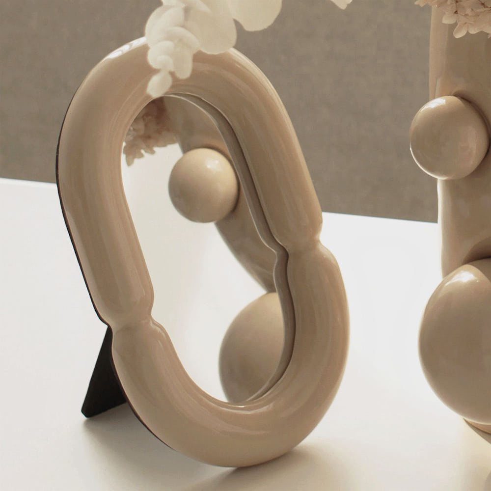 Vanilla Girl Ceramic Makeup Mirror — Considered Home Styling — Lifestyle 5