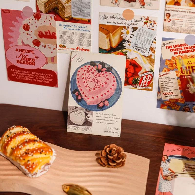 Vintage Sweets Posters Wall Collage Cards — Considered Home Styling — Lifestyle 4