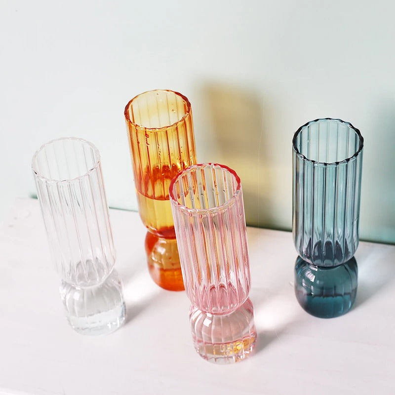 Vintage Striped Glass Vase — Decorative Vase for Considered Styling — Lifestyle 4