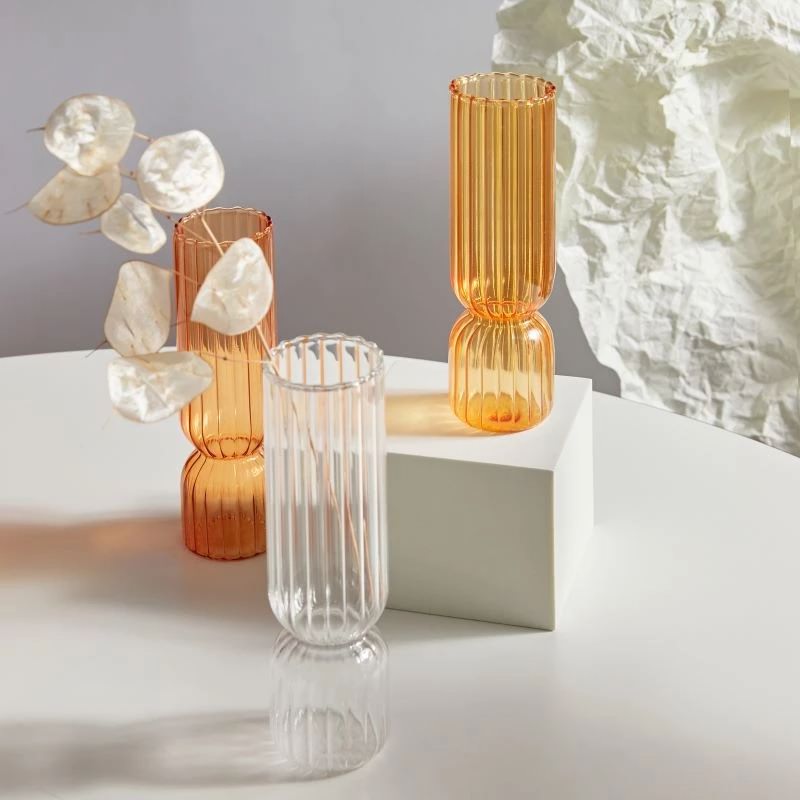 Vintage Striped Glass Vase — Decorative Vase for Considered Styling — Lifestyle 1