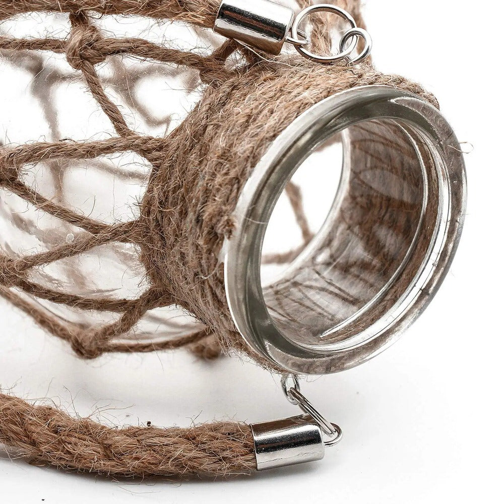 Rustic Hanging Glass Jar — Decorative Vase for Considered Styling — Lifestyle 4