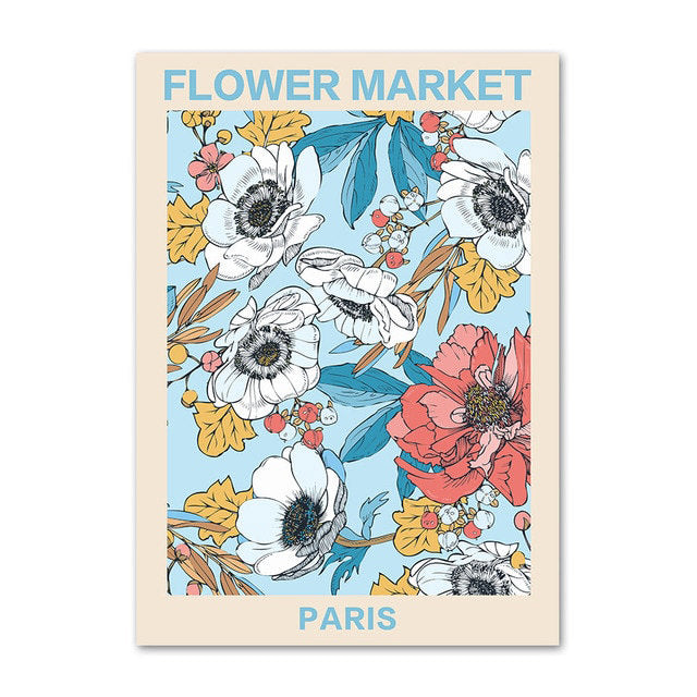 Vintage Pale Floral Art Canvas Posters — Considered Home Styling — Lifestyle 3
