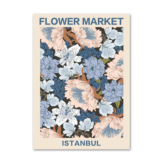 Vintage Pale Floral Art Canvas Posters — Considered Home Styling — Lifestyle 5