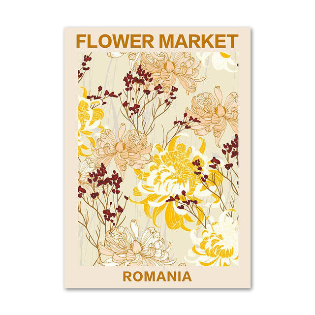 Vintage Pale Floral Art Canvas Posters — Considered Home Styling — Lifestyle 8