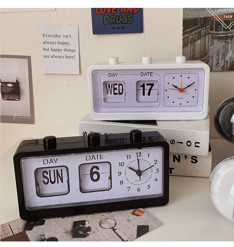 Vintage Mechanical Flip Clock — Considered Home Styling — Detail