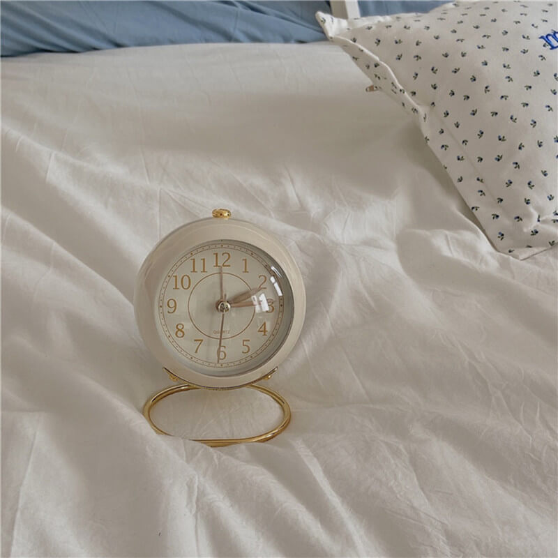 Vintage Round Table Alarm Clock — Considered Home Styling — Lifestyle 3