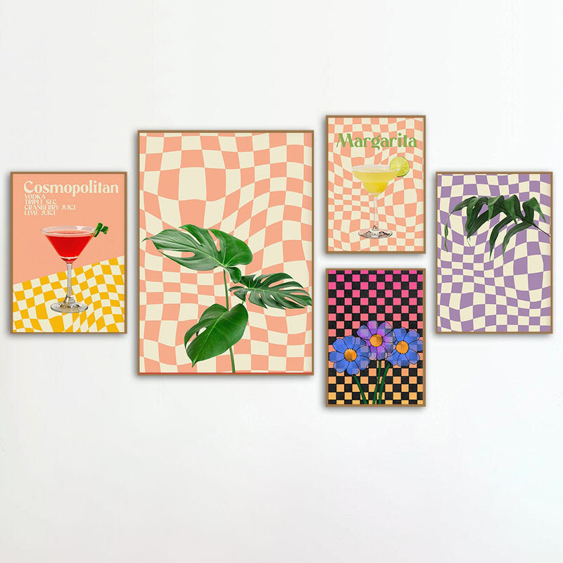 Vintage Cocktail Bar Canvas Posters — Considered Home Styling — Front view