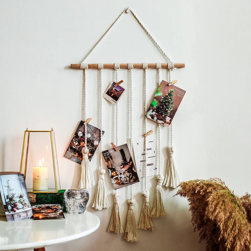 Macrame Wall Hanging Photo Display — Considered Home Styling — Detail
