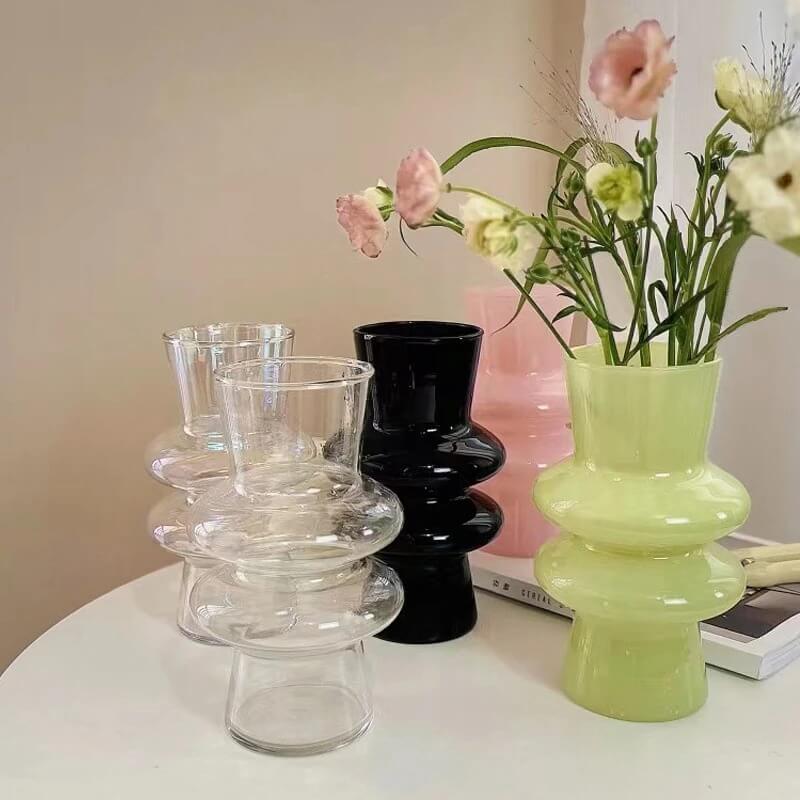 Wavy Glass Flower Vase — Decorative Vase for Considered Styling — Lifestyle 3