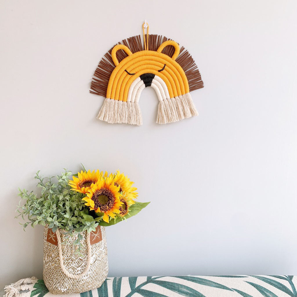 Weaved Rainbow Animals Wall Decor — Considered Home Styling — Lifestyle 1