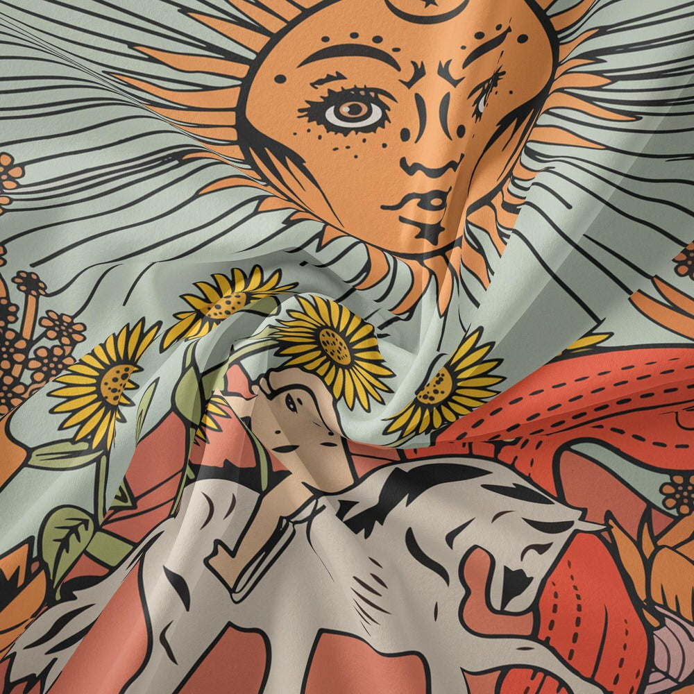 "The Sun" Tarot Colored Tapestry — Considered Home Styling