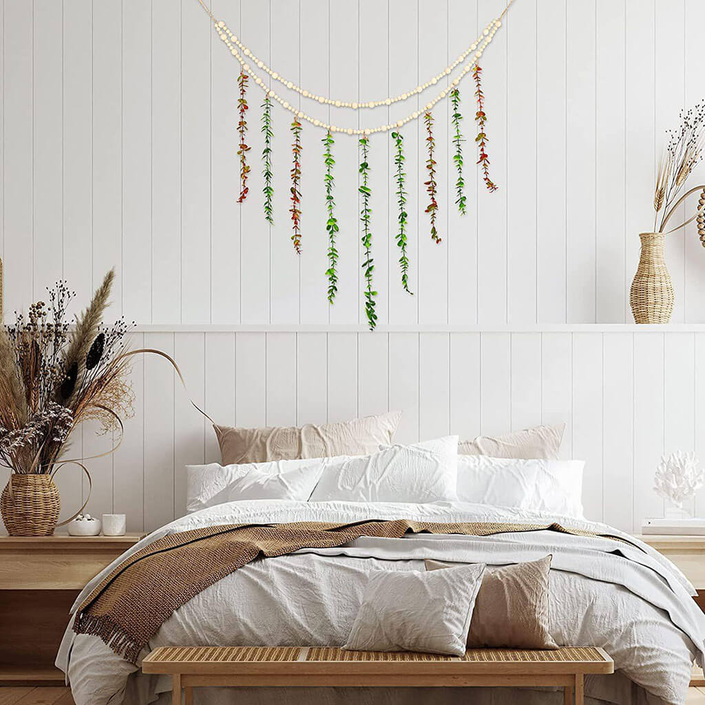 Wooden Beads With Vines Wall Decor — Considered Home Styling — Lifestyle 3