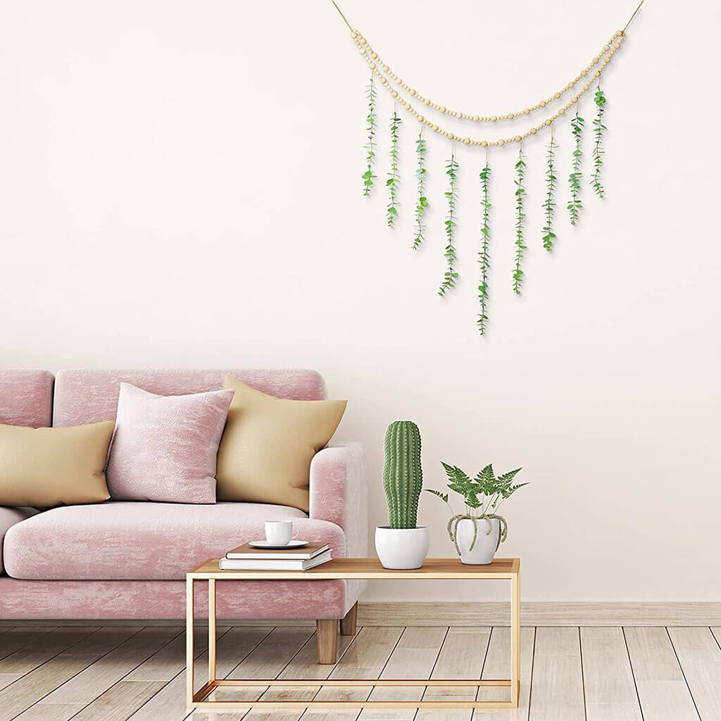 Wooden Beads With Vines Wall Decor — Considered Home Styling — Lifestyle 4