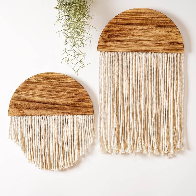 Wooden Semicircle Macrame Wall Decor — Considered Home Styling — Lifestyle 1