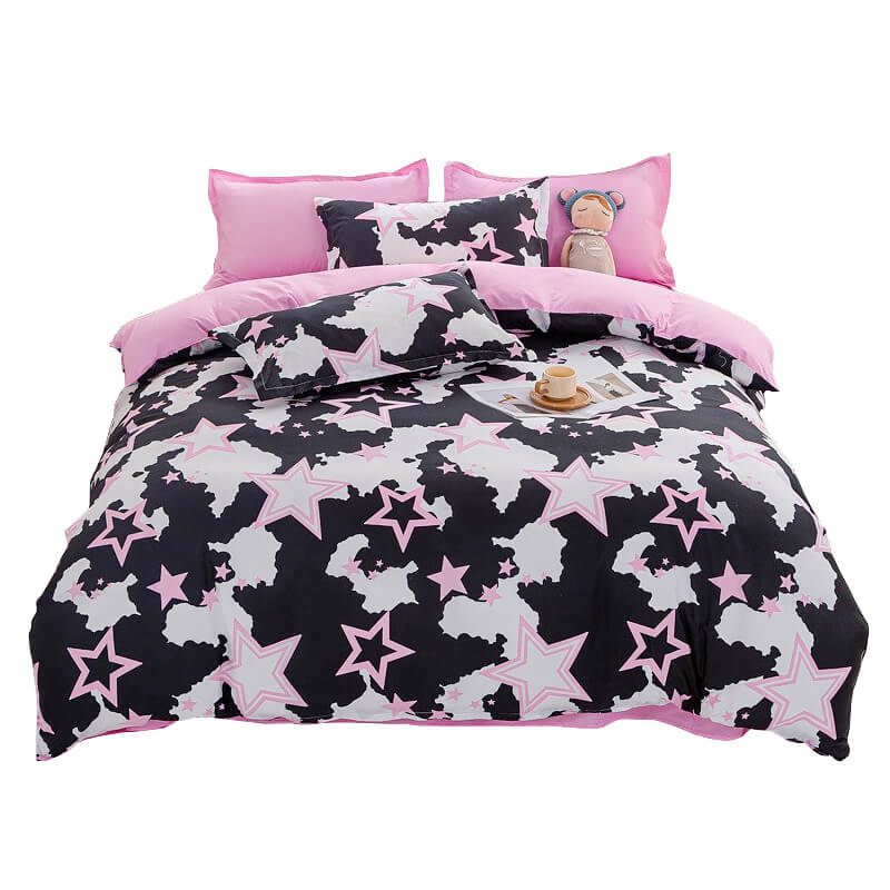 Stars Bedding Set — Soft-Touch Cotton Duvet & Pillowcases — Front view