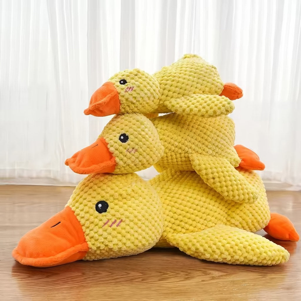 Yellow Duck Plush Toy — Soft Plush Companion for Desk and Bedroom — Detail