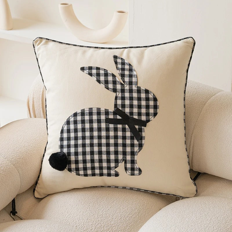 Yellow Embroidered Cushion Cover — Soft Stitched Detail for Warm Bedroom Layering — Lifestyle 4