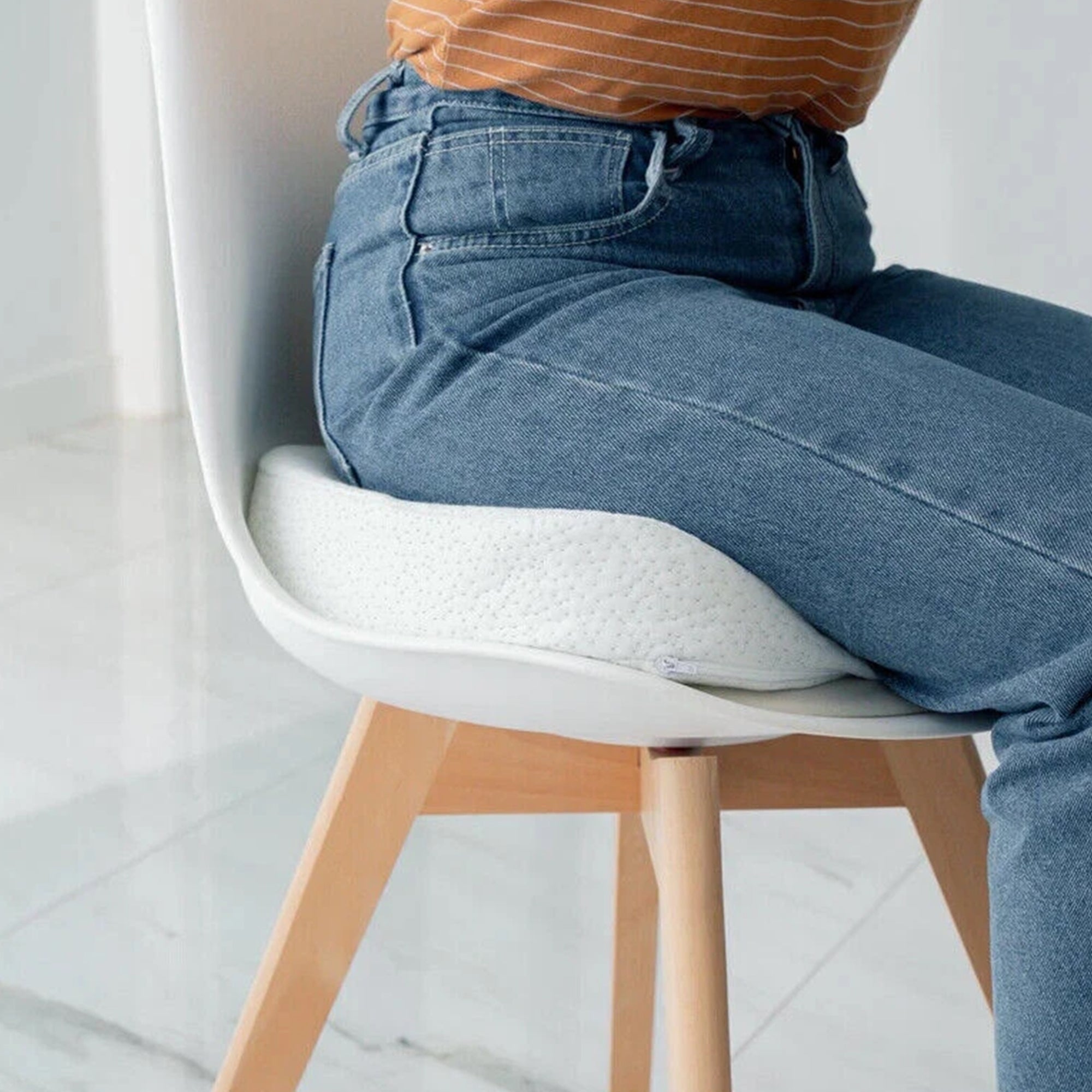 Lumbar & Seat Cushion Set — Memory Foam Pair for Office Chairs — Lifestyle 5