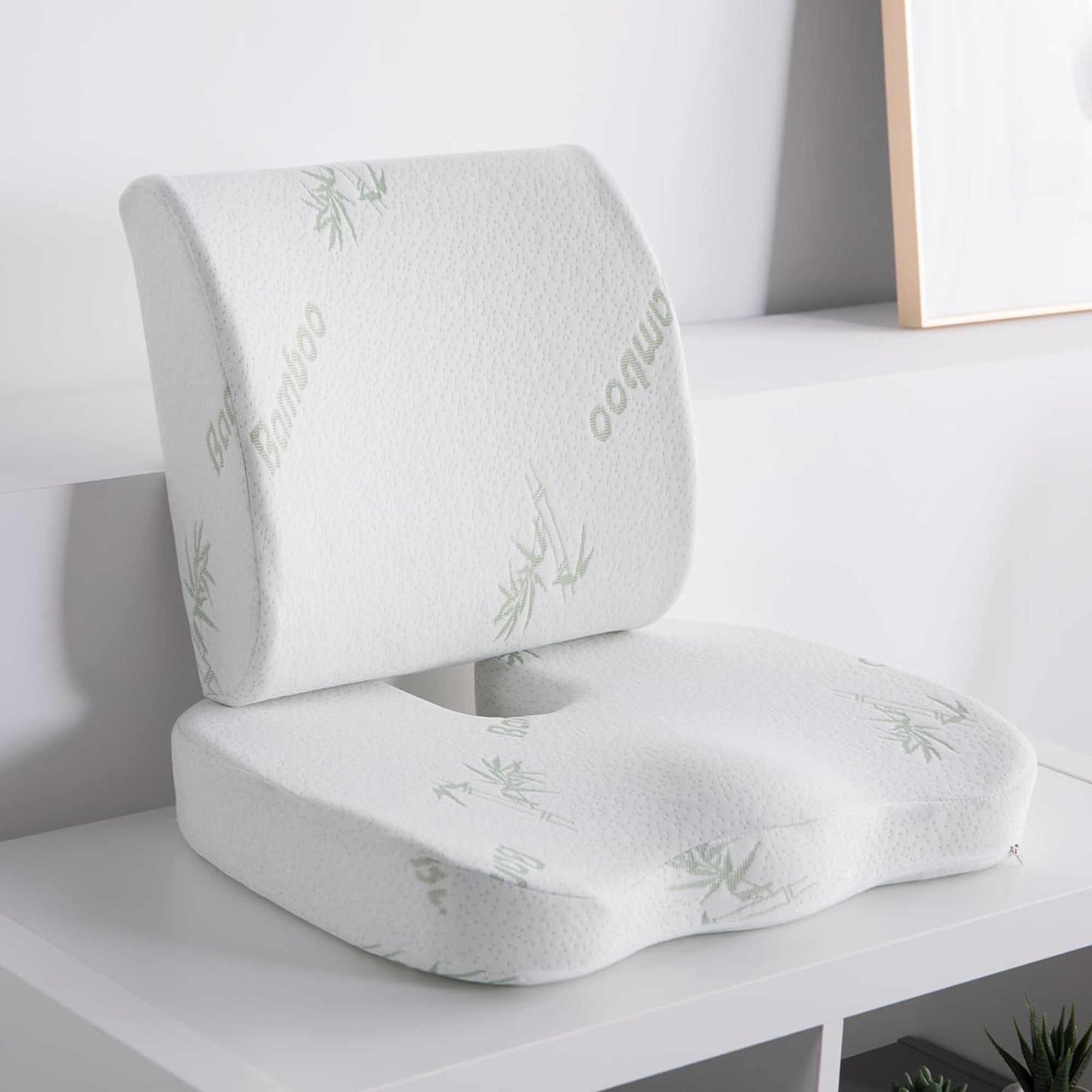 Lumbar & Seat Cushion Set — Memory Foam Pair for Office Chairs — Lifestyle 7