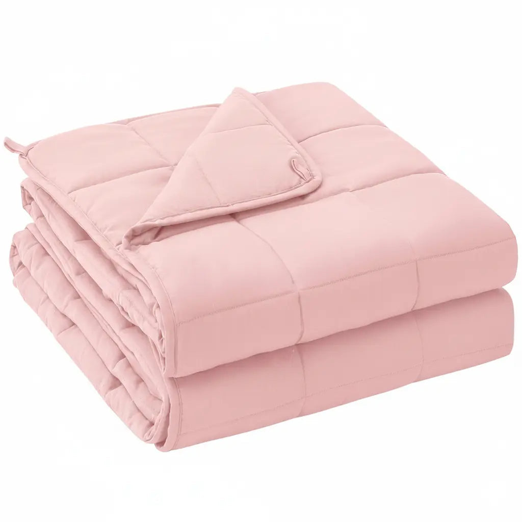 Weighted Cooling Blanket for Sleep and Relaxation in Navy Blue, Black, Pink, or Gray – Multiple Sizes Available — Lifestyle 1