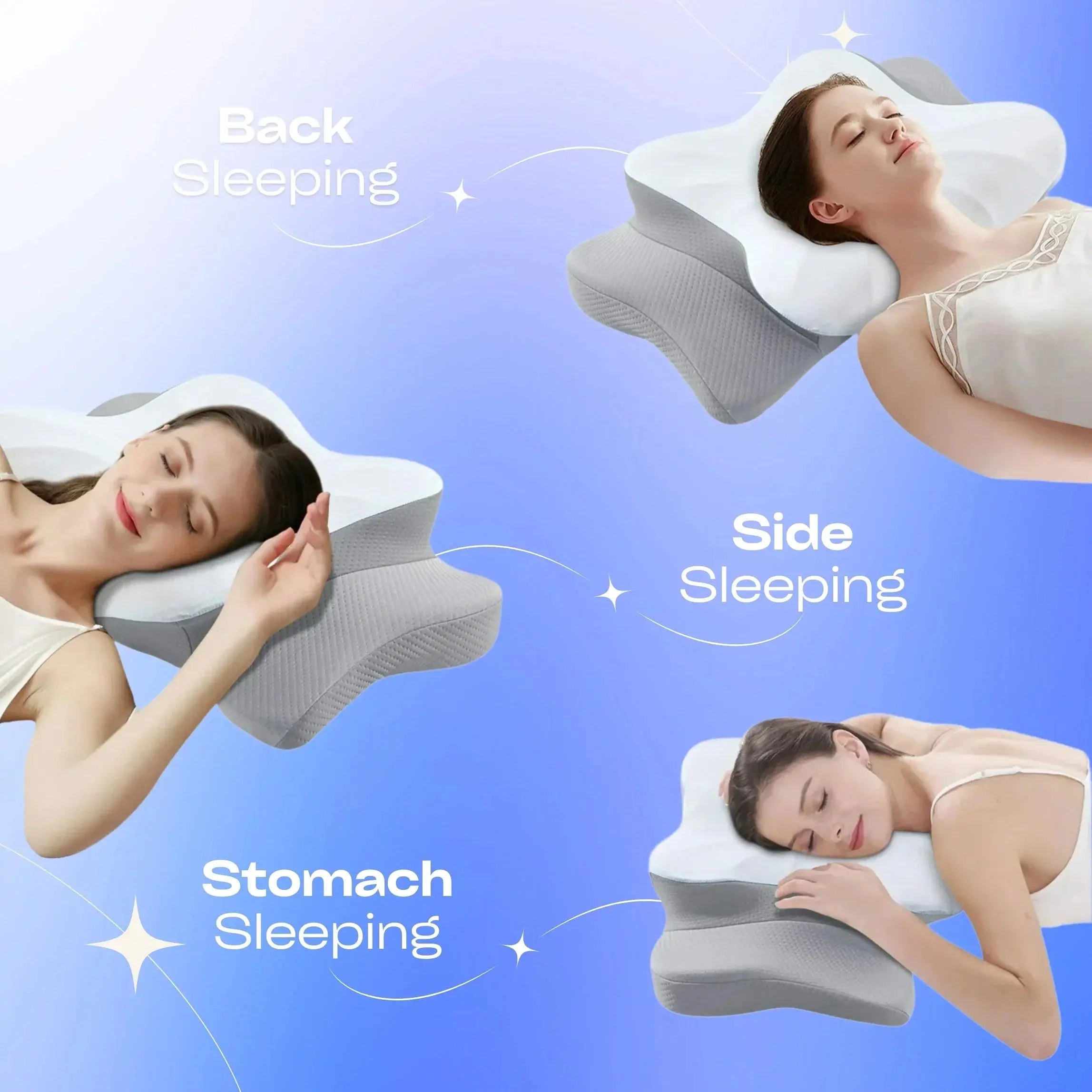 Ultra Contour Sleep Pillow for Optimal Comfort and Support in Gray, White, or Blue Variants — Lifestyle 2